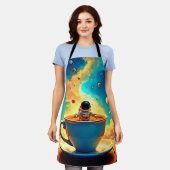 Astronaut's Coffee Cosmos Journey Schort (Gedragen)