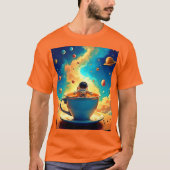 Astronaut's Coffee Cosmos Journey T-shirt (Voorkant)