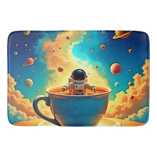 Astronaut's Coffee Cosmos Reis Badmat (Voorkant)