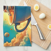 Astronaut's Coffee Cosmos Reis Theedoek (Quarter Fold)