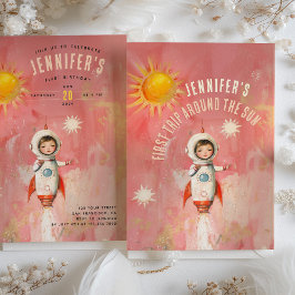 Astronaut's eerste reis rond de zon Verjaardag Kaart