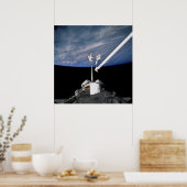 Astronauts leiden ruimtewandeling boven Discovery Poster (Keuken)