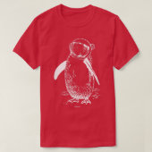 Astronauts pinguïn, surrealistisch kunstontwerp t-shirt (Design voorkant)