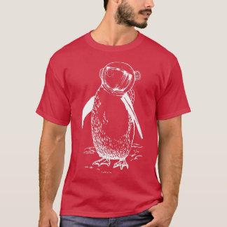 Astronauts pinguïn, surrealistisch kunstontwerp t-shirt