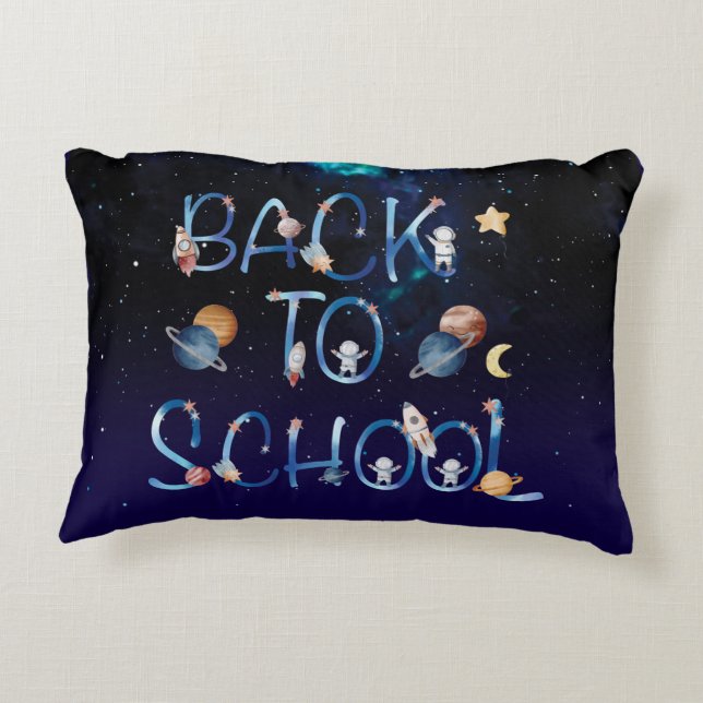Astronauts Planets Space,back to school Accent Kussen (Achterkant)