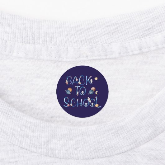 Astronauts Planets Space,back to school Labels (Aangebracht)