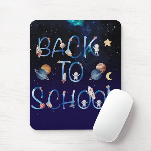 Astronauts Planets Space,back to school Muismat (Met muis)