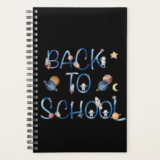 Astronauts Planets Space,back to school Planner (Voorkant)