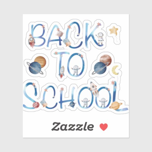 Astronauts Planets Space,back to school Sticker (Vel)