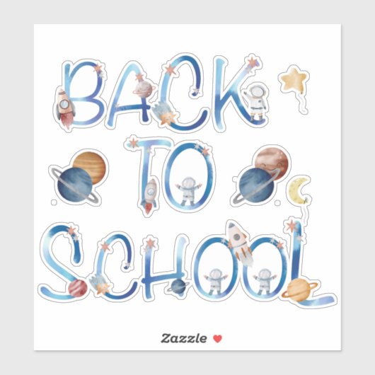 Astronauts Planets Space,back to school Sticker (Vel)