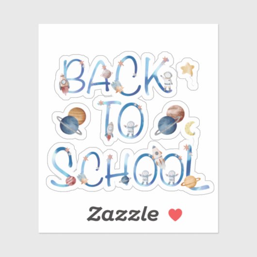 Astronauts Planets Space,back to school Sticker (Vel)