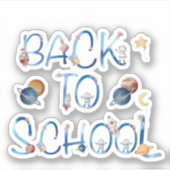 Astronauts Planets Space,back to school Sticker (Voorkant)