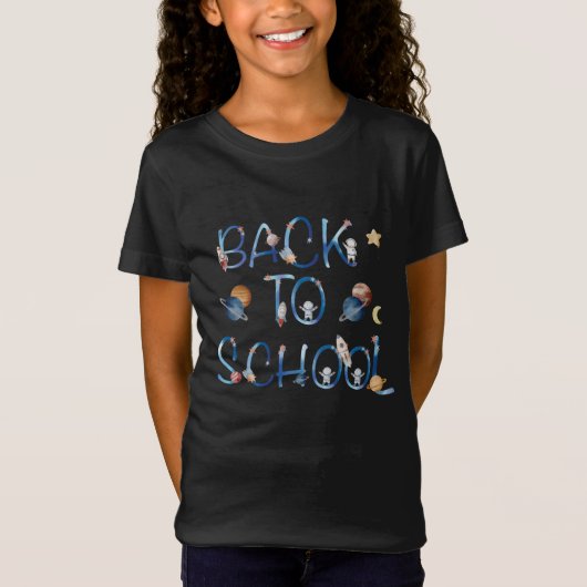 Astronauts Planets Space,back to school T-shirt (Voorkant)