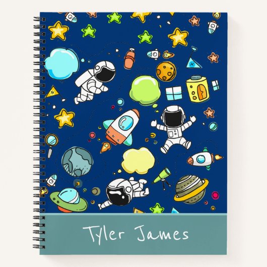 Astronauts Planets Space Kind Notitieboek (Voorkant)