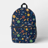 Astronauts Planets Space, terug naar school Kind Bedrukte Rugzak (Voorkant)