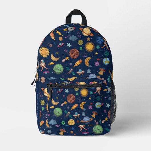 Astronauts Planets Space, terug naar school Kind Bedrukte Rugzak (Voorkant)