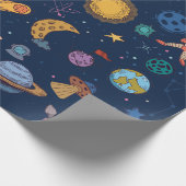 Astronauts Planets Space, terug naar school Kind Cadeaupapier (Hoek)