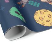 Astronauts Planets Space, terug naar school Kind Cadeaupapier (Rol Hoek)
