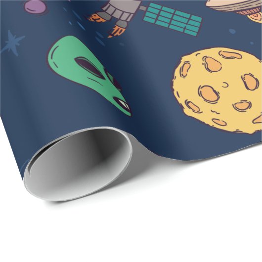Astronauts Planets Space, terug naar school Kind Cadeaupapier (Rol Hoek)