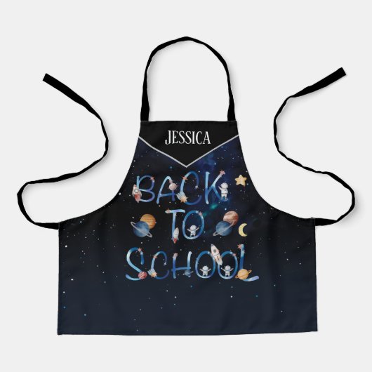 Astronauts Planets Space, terug naar school Schort (Voorkant)