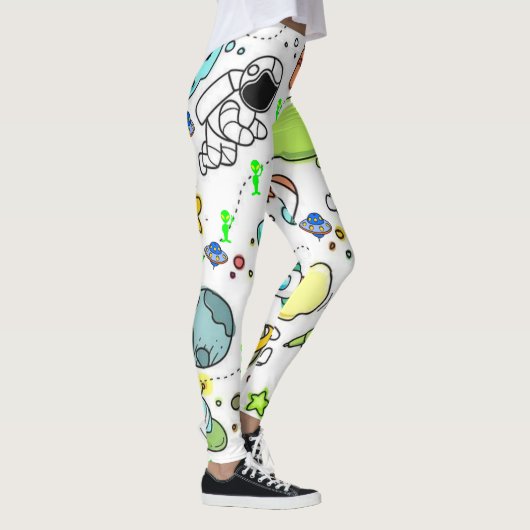 Astronauts Spaceships Aliens Leggings (Rechts)