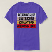Astronauts Use Linu  T-shirt (Design voorkant)