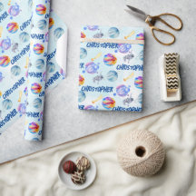 Astronauts Waterverf Space Boy Aangepaste naam