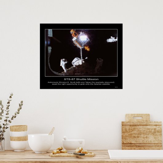 Astronauts Winston E. Scott en Ta... Poster (Keuken)