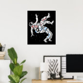 Astronauts Wrestling Poster (Thuiskantoor)