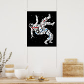 Astronauts Wrestling Poster (Keuken)