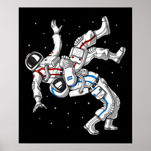 Astronauts Wrestling Poster (Voorkant)