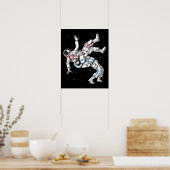 Astronauts Wrestling Poster (Keuken)