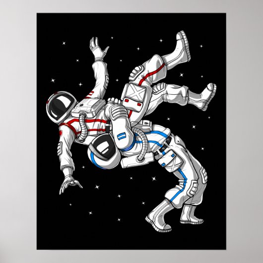 Astronauts Wrestling Poster (Voorkant)