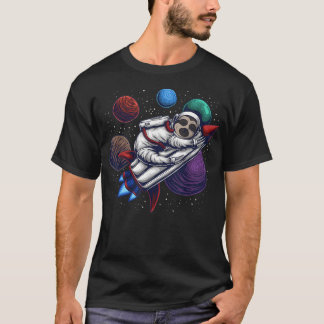 Astronautsleuf in Planten sterrenoons T-shirt