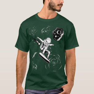 Astronautsurfen, schaatsen in de ruimte Univers su T-shirt