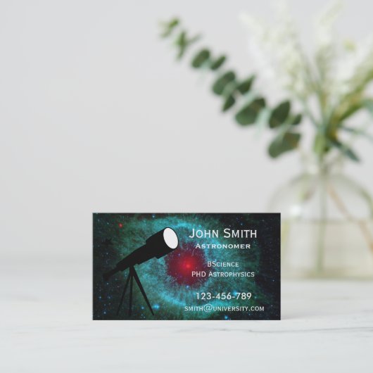 Astronomeer Astrofysicus Nebula star design Visitekaartje (Staand voorkant)