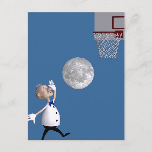 Astronomeer die Basketball speelt Briefkaart (Voorkant)