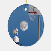Astronomeer die Basketball speelt Keramisch Ornament (Links)
