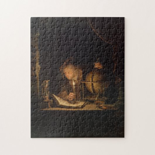 Astronomeer door kaarslicht legpuzzel (Verticaal)