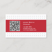 Astronomeer Kool QR Code Rood etiket Visitekaartje (Voorkant)