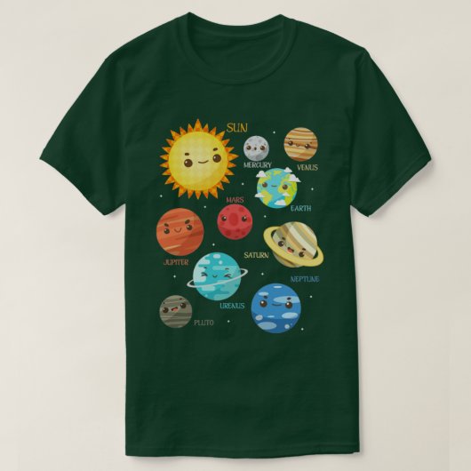 Astronomeer Planets Cute Astronomer T-shirt (Design voorkant)