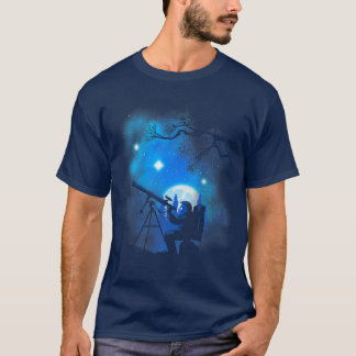 astronomeerastronaut met telescoop t-shirt