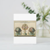 Astronomeers oud voorwerp, de armillaire bol briefkaart (Staand voorkant)