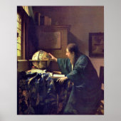 Astronomer door Vermeer - Poster (Voorkant)
