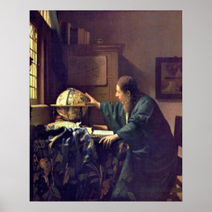 Astronomer door Vermeer - Poster