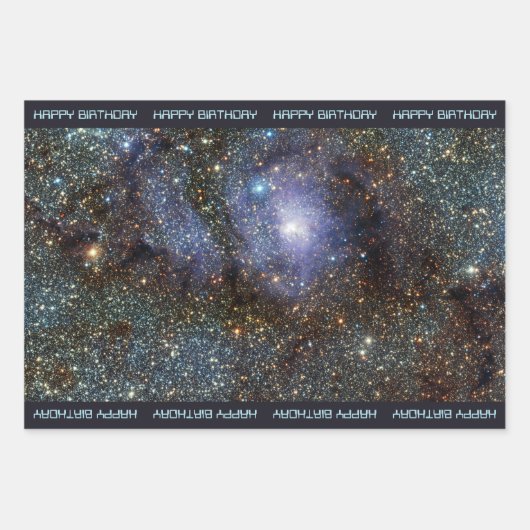 Astronomie aangepaste tekst verjaardag inpakpapier vel (Voorkant 2)