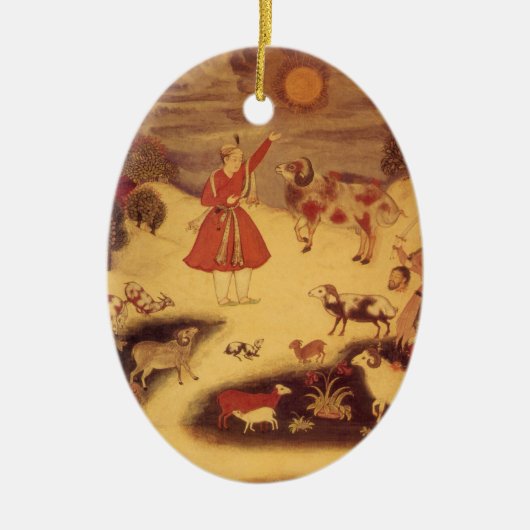 astronomie, Antiek Aziatische Keltische Kunst Keramisch Ornament (Voorkant)