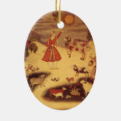  astronomie, Antiek Aziatische Keltische Kunst Keramisch Ornament (Achterkant)