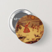 astronomie, Antiek Aziatische Keltische Kunst Ronde Button 5,7 Cm (Voorkant /achterkant)