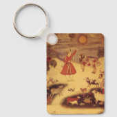  astronomie, Antiek Aziatische Keltische Kunst Sleutelhanger (Voorkant)